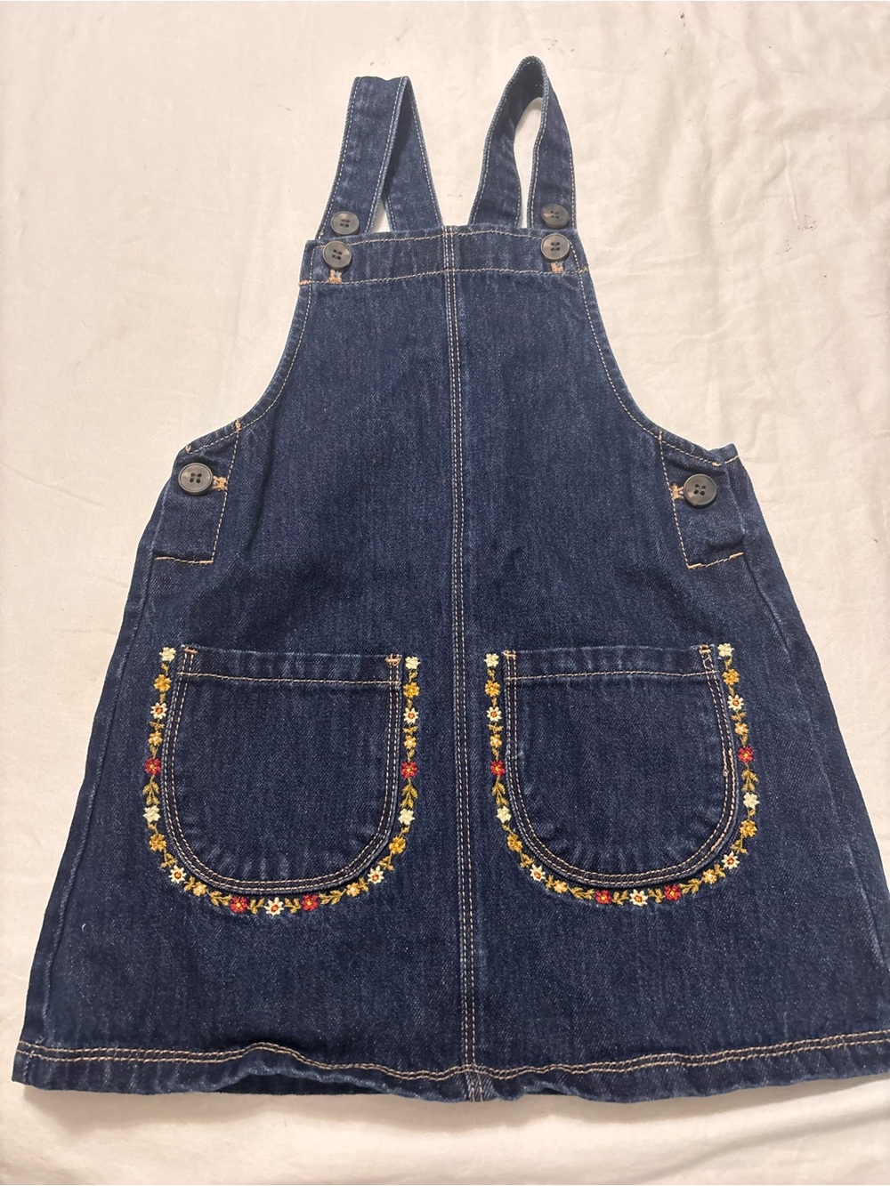 Zara Toddlers Denim Pinafore Dress Size 4T